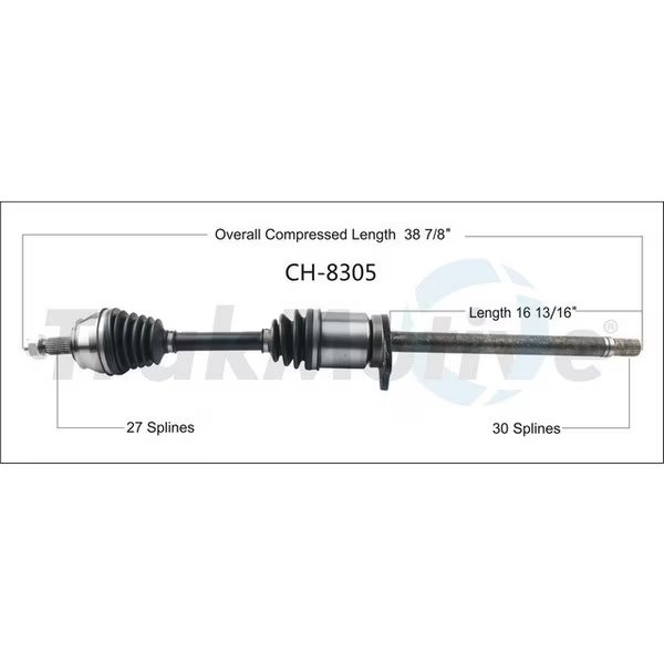 Cv Axle Shaft, Ch-8305, Surtrack Axle, Mfr#: CH-8305